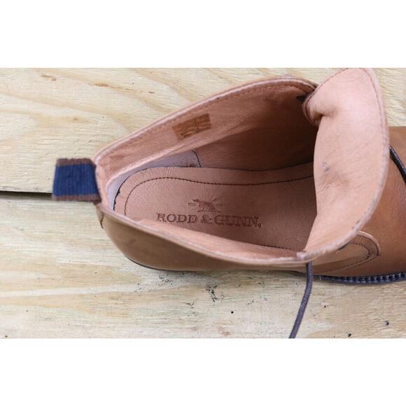 New Rodd & Gunn Boots Mens 8 Brown Leather Pebbly Hill Chukka Ankle Portugal main image 4